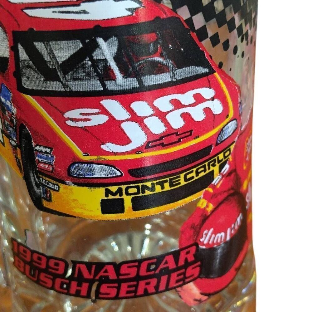 Vintage Rare Slim 1999 NASCAR BUSCH SERIES Jim Racing Team Beer Mug 24oz Heavy D